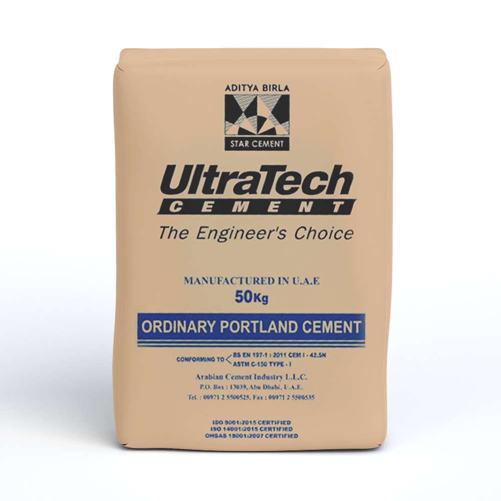 الأسمنت البورتلاندي العادي (OPC) من شركة (Ultratech)-   50Kg 0