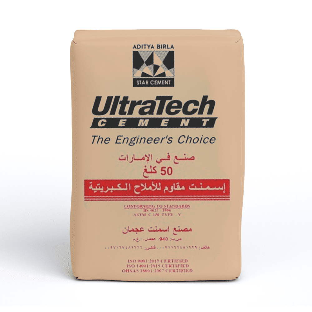 الأسمنت البورتلاندي المقاوم للكبريتات (SRC) من (UltraTech Star) بوزن (50Kg) 1