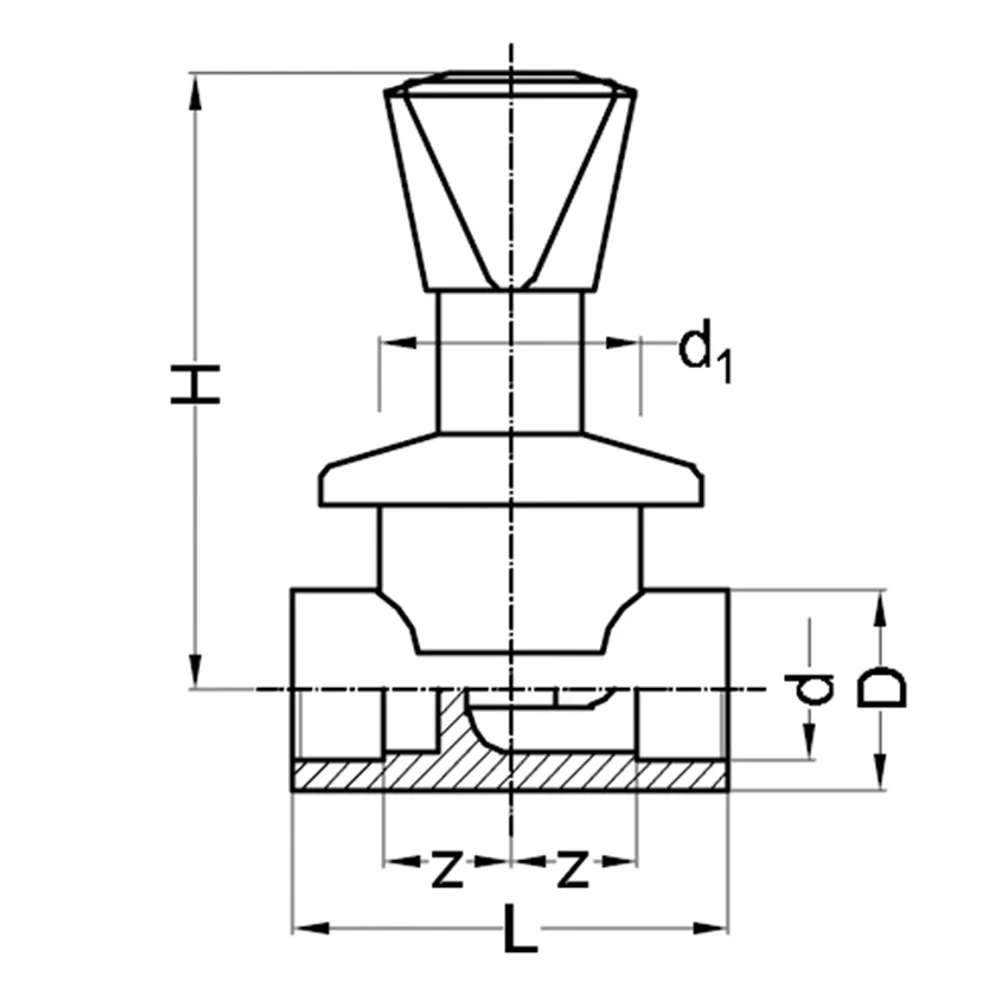 صمام مخفي (PPR) بمقبض كروم عالي الجودة من (Wefatherm ) قياس (32mm) 1