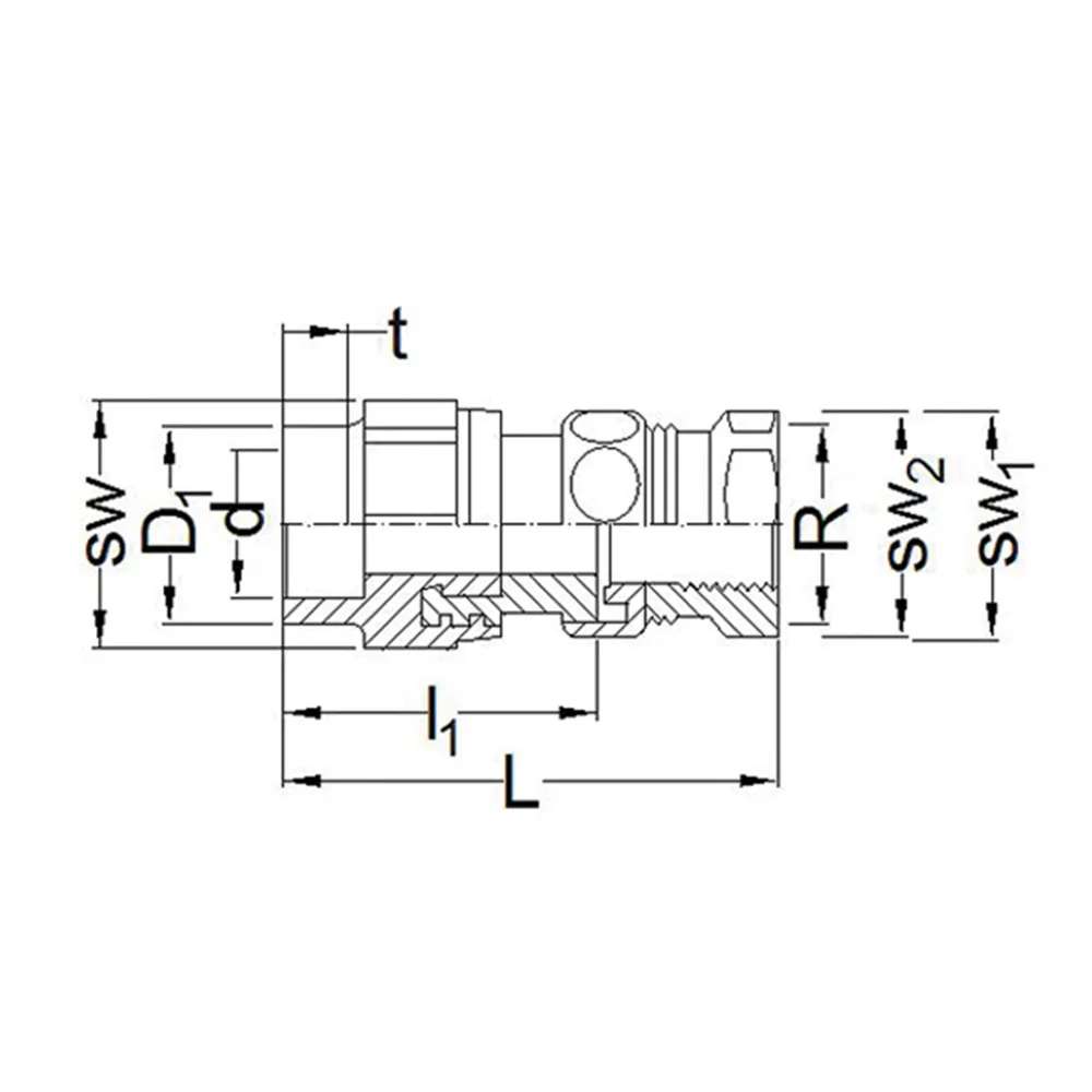 وصلة تمديدات السباكة (PPR) نوع أنثى من (Wefatherm) قياس (" 1/2 50mm×1) 1