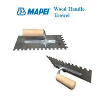 Mapei 10mm Notched Trowel with Wooden Handle, Used for Applying Tile Adhesives on Floors and Walls