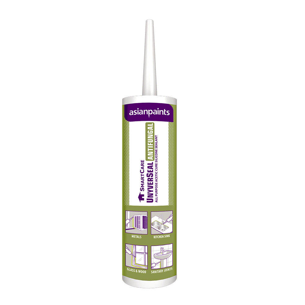 Asian Paints Berger SmartCare UnyverSeal Anti Fungal Silicone Sealant 280 ML Black /Cartridge 0