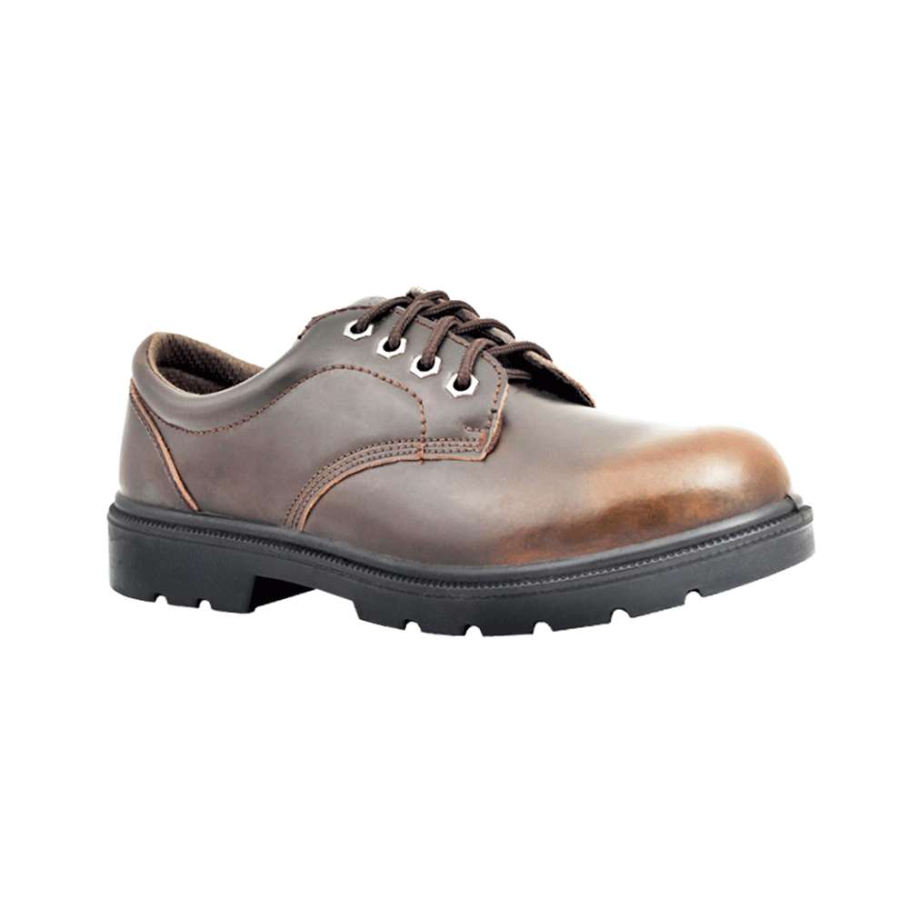 Vaultex VTI Leather Executive Safety Shoes - Brown, 41 0