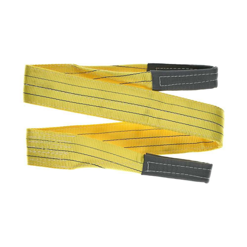 3 m Polyester Flat Woven Webbing Belt (Sling's) 3 Ton Capacity - Yellow 1