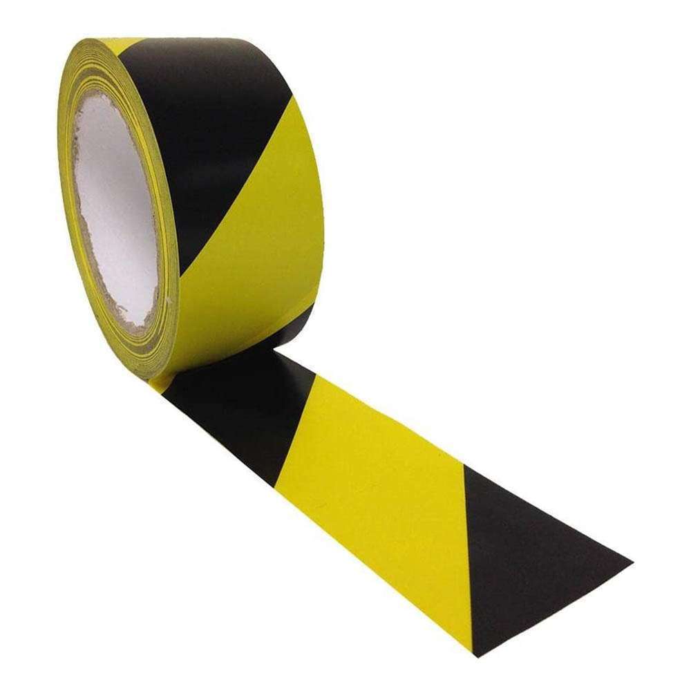 3" X 100Yrd Warning Safety Tape - Black & Yellow Stripe 0