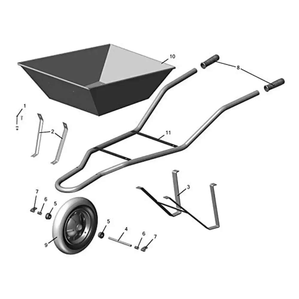 Wheel Barrow Orange 1