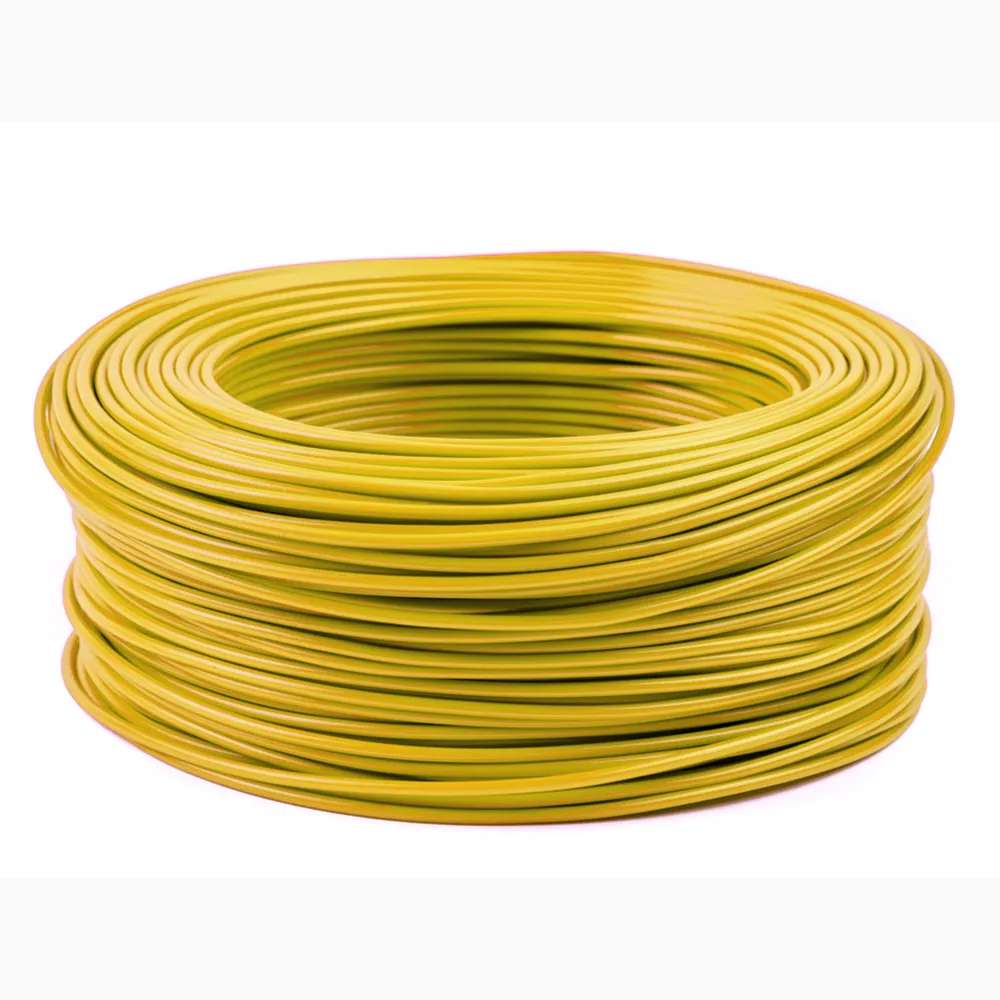 كابل كهربائي بلاستيكي (PVC) من شركة الكابلات العمانية باللون الأصفر قياس (2.5mm) طول (100Yard) 0