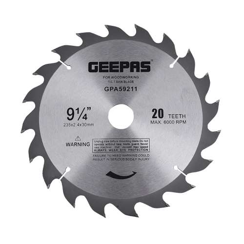 Geepas Professional Circular Saw Blade - 235mm X 30mm Bore