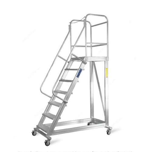 Topman Aluminium Rolling Staircase 250 Kg Loading Capacity