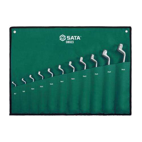 SATA GL08023 11-Piece Metric Deep Offset Double Box End Wrench Set