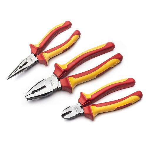 SATA GL09261 3-Piece VDE Insulated Pliers Set