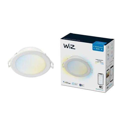 WiZ Smart Wi-Fi & BLE Round Downlight 4" 9W 827-6500K Tunable White – 12 Pack