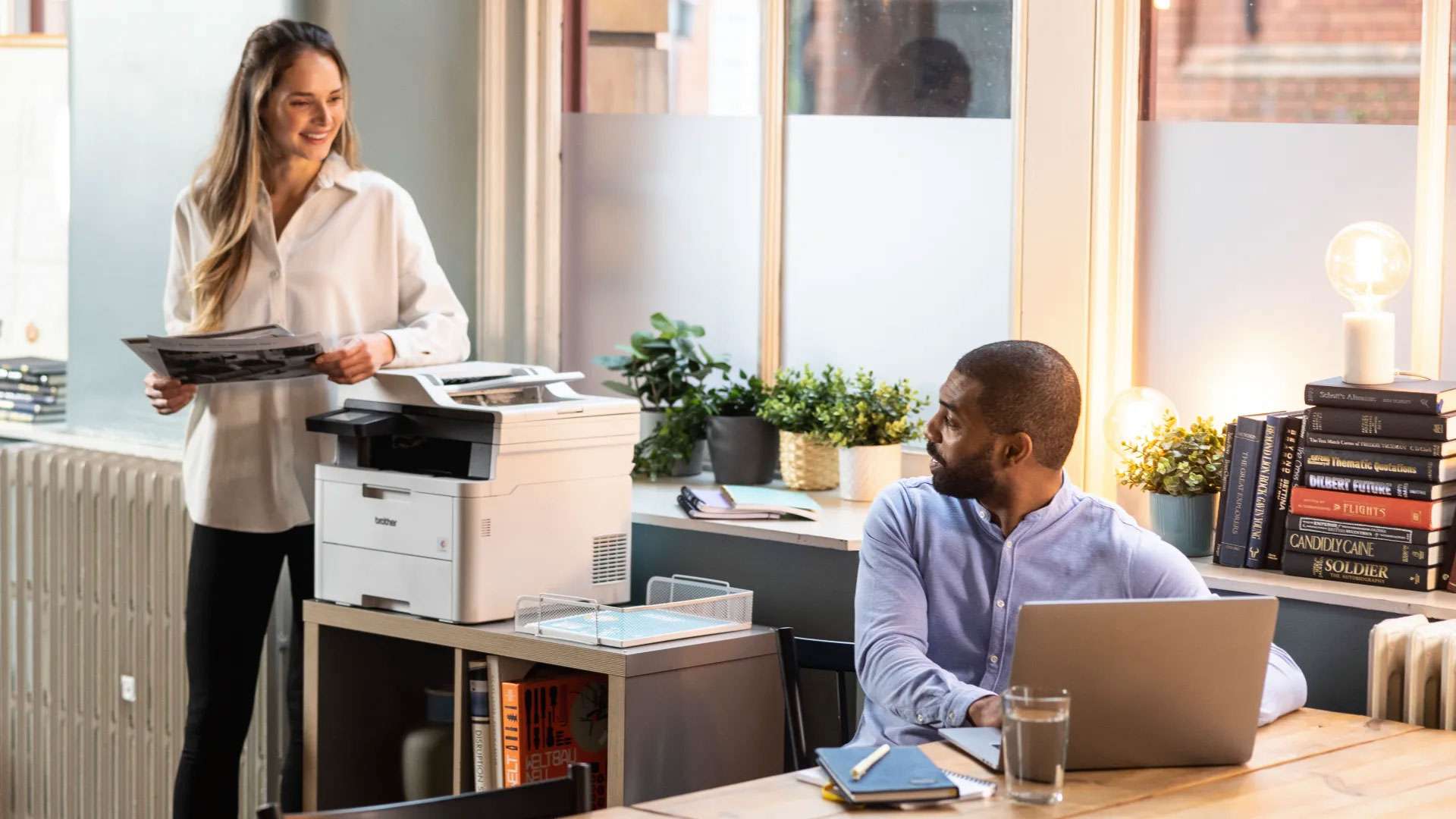 Brother Printer Office Scene