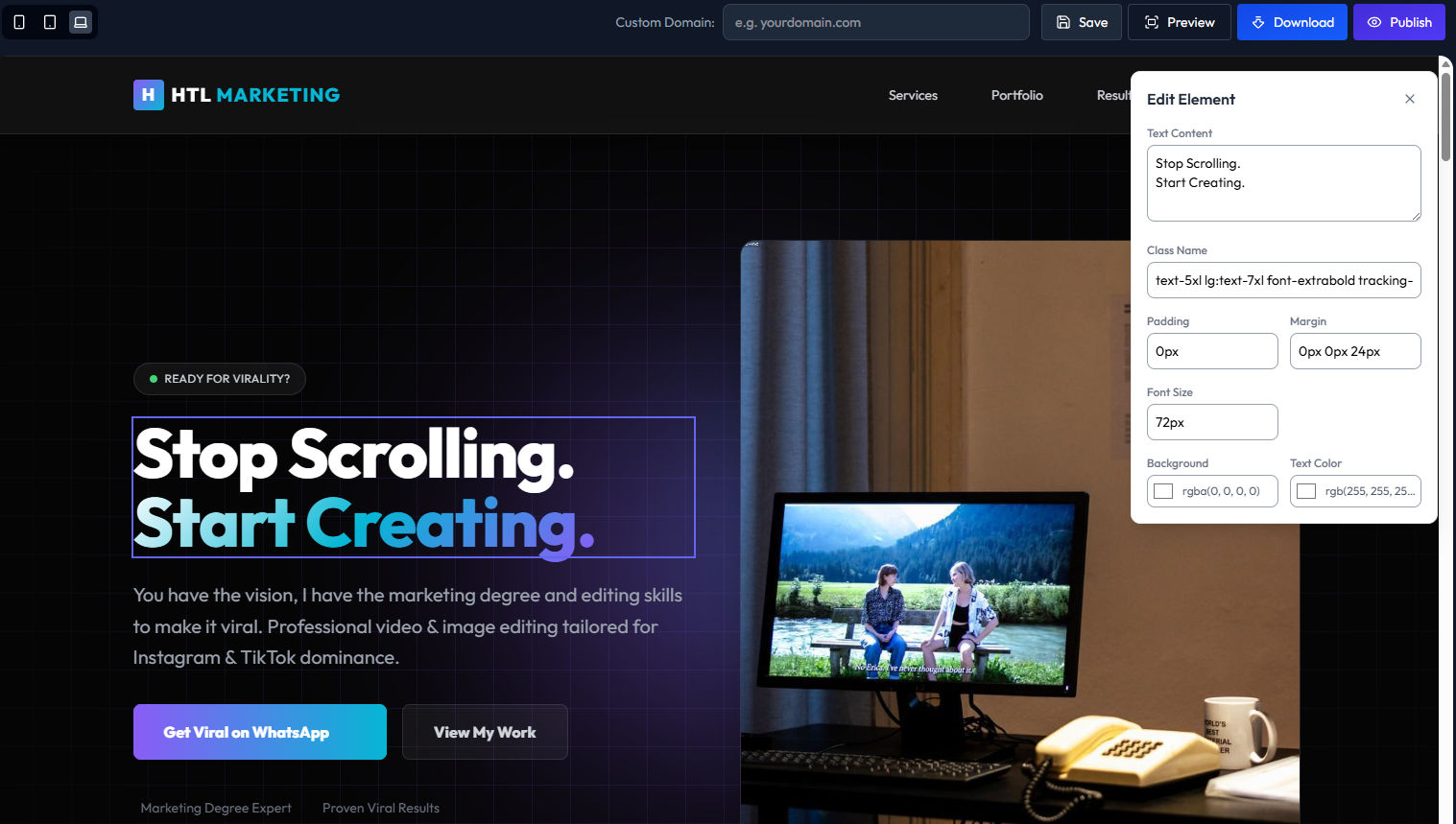 Manual page editor