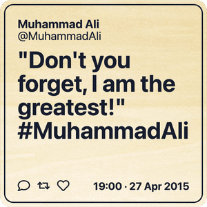 Tweet de Muhammad Ali
