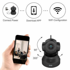 D3D Re-Refurbish D8801 HD 1080P WiFi Home Security Camera PTZ 360 (Black) | HSN:- 85258090