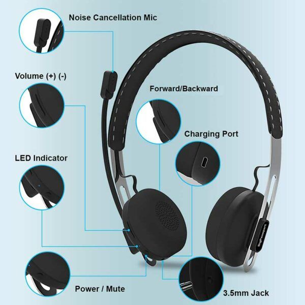 wireless headphones with mic