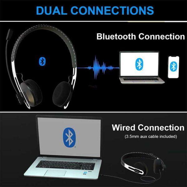 wireless headphones with mic