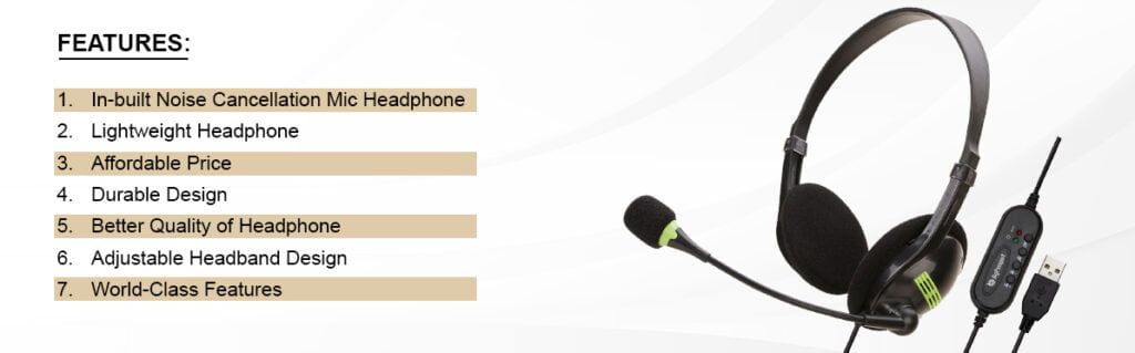 USB headphone with mic