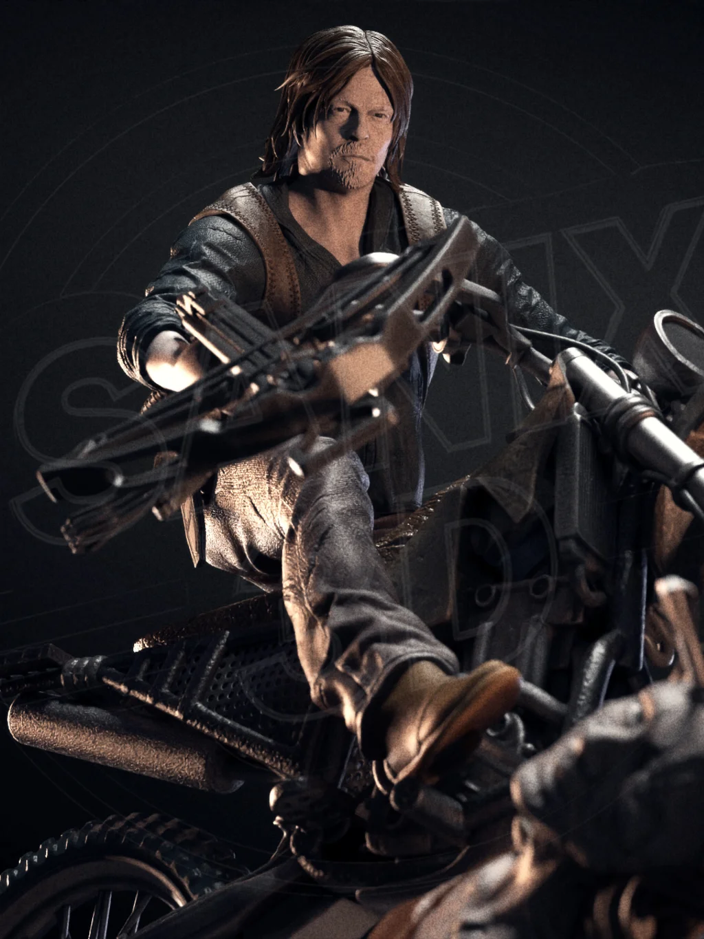 Figura daryl dixon em resina 3D - Fidel Figures