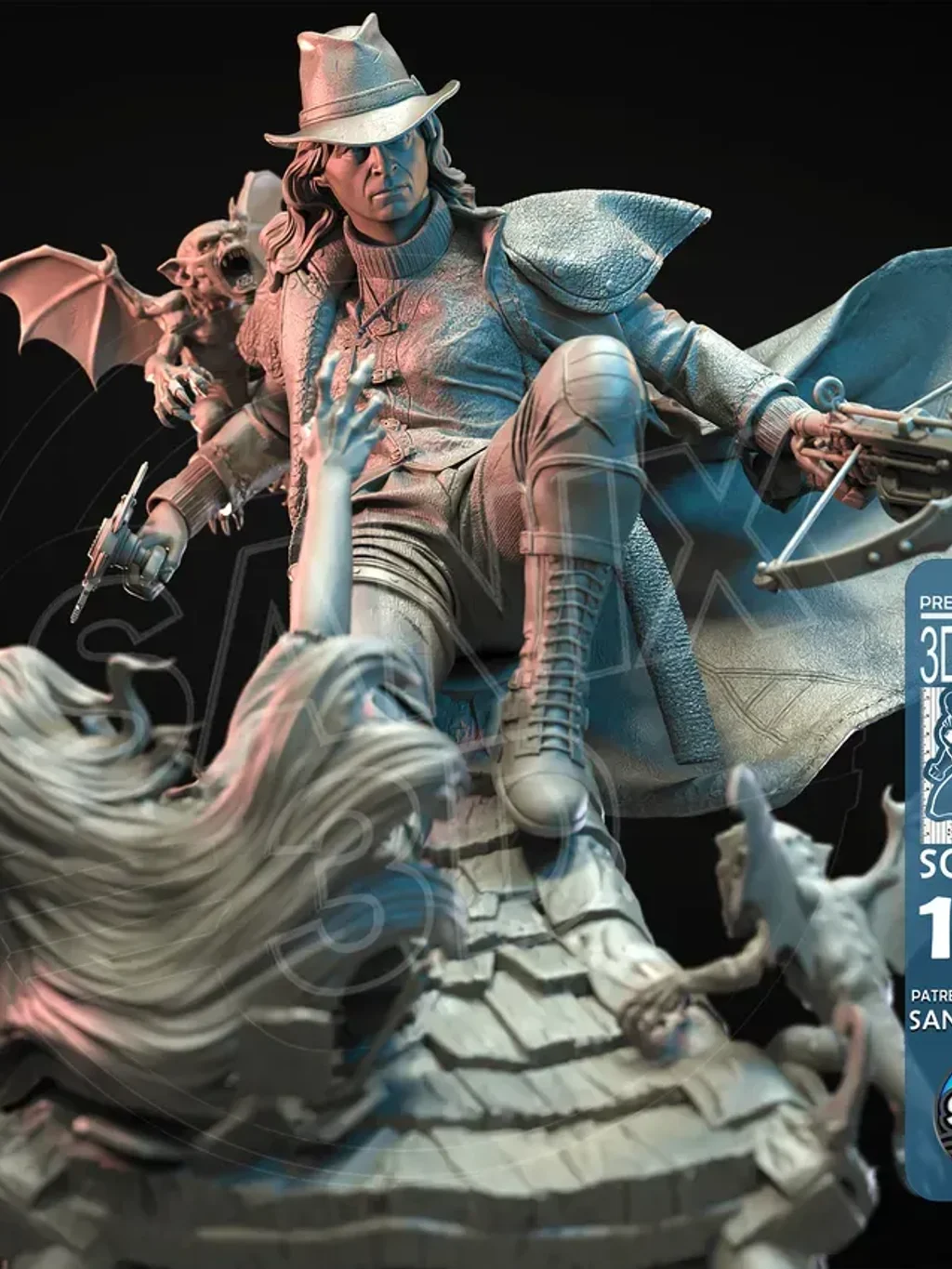 Figura Van Helsing - Caçador de Monstros em resina 3D - Fidel Figures