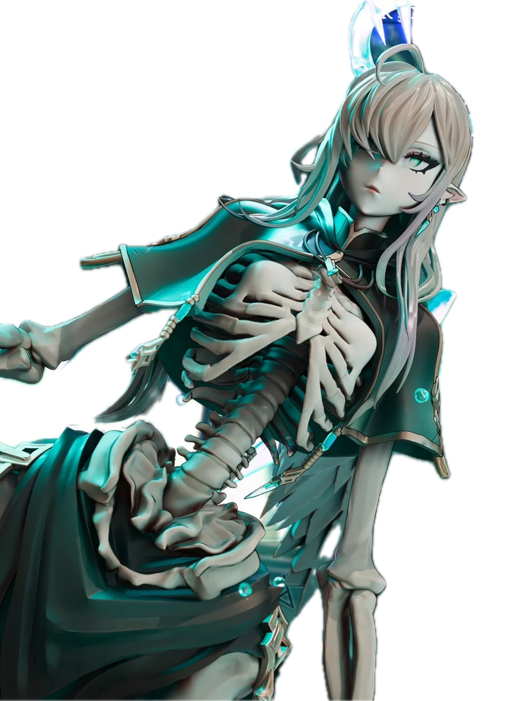 Figura fantasia death lady em resina 3D - Fidel Figures