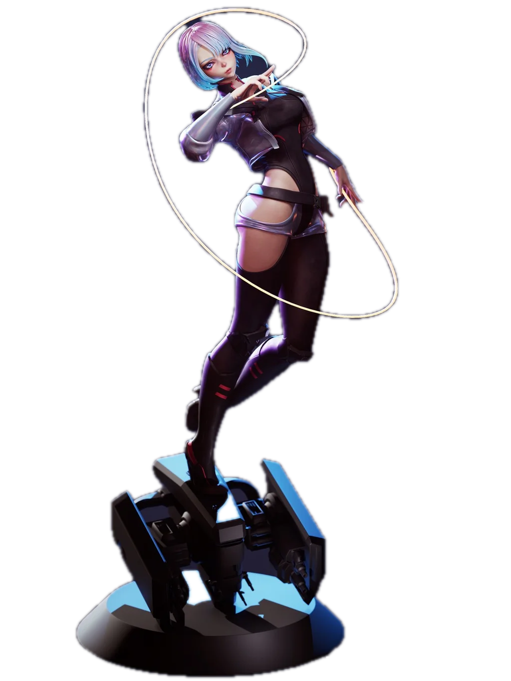 Figura lucy cyberpunk edgerunners em resina 3D - Fidel Figures