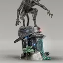 alien xenomorfo atacando alien estatueta - foto 2