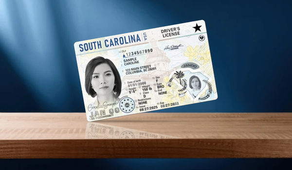 New South Carolina Drivers License Design