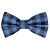 Tiekart men blue checked linen+viscos knotted double bow tie Tiekart men blue checked linen+viscos knotted double bow tie