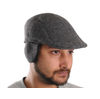 Grey Patterned Golf Cap With Ear Flaps for Wind & Cold Protection for Men Grey Patterned Golf Cap With Ear Flaps for Wind & Cold Protection for Men