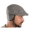 Grey Patterned Golf Cap With Ear Flaps for Wind & Cold Protection for Men Grey Patterned Golf Cap With Ear Flaps for Wind & Cold Protection for Men