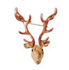 Exquisite Deer Head Lapel Pin Gold Brooch for Men In Gift Box