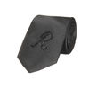 Black Stone Embelished Monogram Designer Microfiber Partywear and Wedding Tie for Men