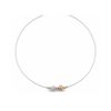 Tri Tone Textured Bead Choker necklace 