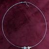Tri Tone Textured Bead Choker necklace 