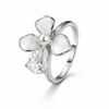 Blossom Bloom white Enamel Ring