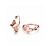 Blue Stone Butterfly Rose Gold Toe Ring Set