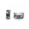 Bold Black and White Abstract Enamel Toe Ring Set