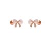 Bow n rose petal studs