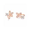 Butterfly Motif Gemstone Rose Gold Toe Ring Set
