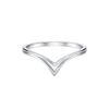 Essence Stackable V Silver Ring