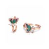 Iridescent Teal Butterfly Wing Toe Ring Set