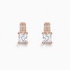 Modern prism rhodium studs