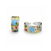 Mosaic Village Scene Enamel Toe Ring Set