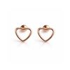 Open heart rose studs