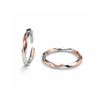 Rose & Silver round Link Ring