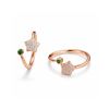 Star n rose white Open Ring