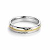 The Satin Sweep Gold-Accent Ring