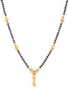 YouBella Black Gold-Plated Beaded Mangalsutra